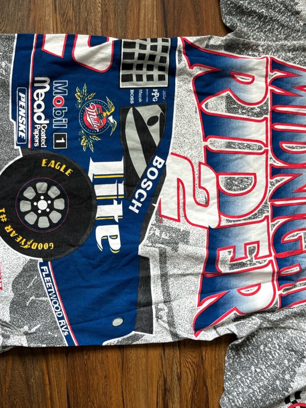 Chase Authentics Rusty Wallace AOP SZ XL NASCAR Red, Blue, White Graphic Tee - Picture 6 of 8